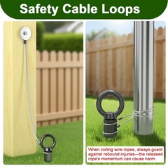 4 Pcs 30″ Ground Anchors Shed Anchors Kit Heavy Duty 12mm Solid Steel, Triple…