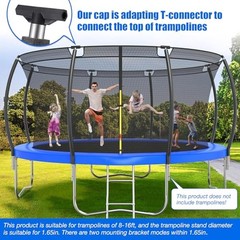 Curved Trampoline Poles Replacement, 1 Lower & 1 Upper Safety Trampoline Pole
