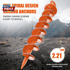 Ground Anchor Screw In, 4 Pack Spiral Trampoline Anchors with Nut and Tool Swing
