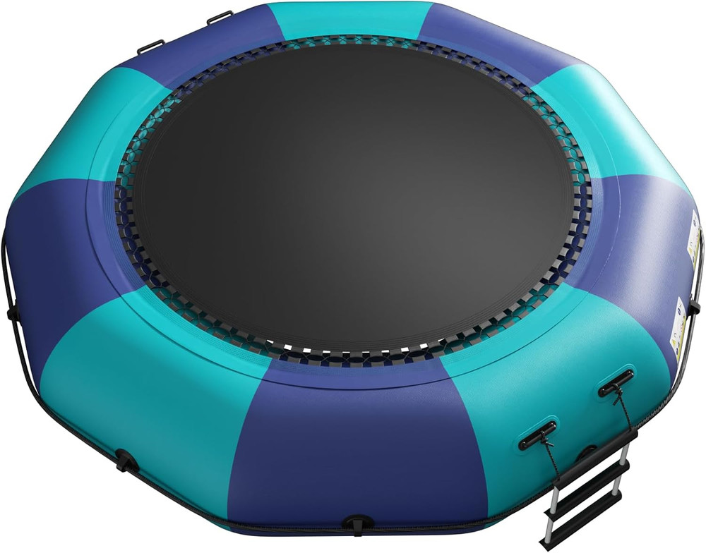 10Ft 12Ft 15Ft Inflatable Water Trampoline, Recreational Bouncer, Portable Bounc