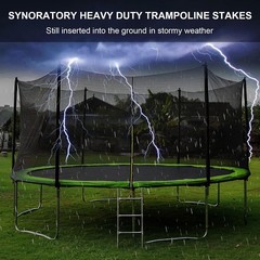 12inch Trampolines Wind Stakes Heavy Duty U Type Sharp Ends Safety Ground Anchor