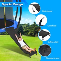Trampoline Ladder Slide Kit, Universal 3 Steps for 10FT-16FT Trampolines – Easy