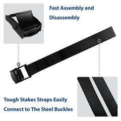 Trampoline Stakes Heavy Duty Corkscrew Shape Steel Stakes Anchor Kit Belt