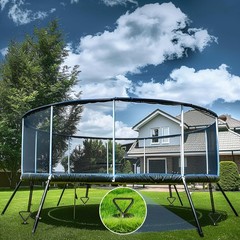 Trampoline Stakes 4 Pack – Heavy Duty Trampoline Anchors Kit – Screw In Groun…