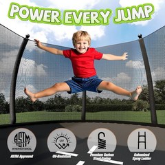 8FT 10FT 12FT 14FT 15FT 16FT Outdoor Trampoline with Enclosure Net and Ladder