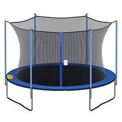 Round Replacement Trampoline Safety Enclosure Net for 12, 13, 14, 15 ft Frames