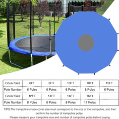 Trampoline Sun Shade Cover 6FT 8FT 10FT 12FT 14FT 16FT Trampoline Top Cover Wate