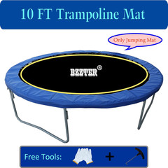 10Ft Trampoline Replacement Mat with 8 Rows of Stitching, Tool & Gloves Included