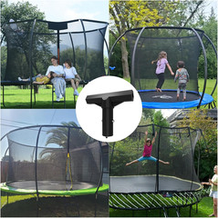 Trampoline Pole Covers T-Tube Connector Trampoline Black Plastic T-Connector