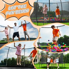 Outdoor Heavy Duty Recreational Trampoline With Enclosure Net For Kids & Adults