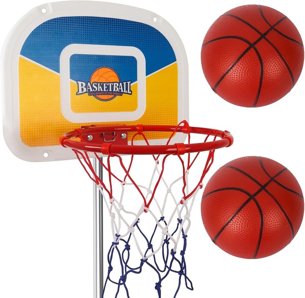 Trampoline Basketball Hoop, Teenager Basketball Hoop for Trampoline with Pump an