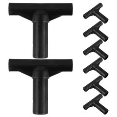 8Pcs Reusable Trampoline T Tube Caps Pole Connector Black PP Material