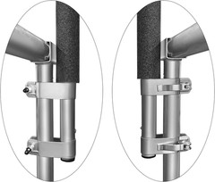 Universal Trampoline Replacement Enclosure Poles with Clamp and Hardware Fits 6