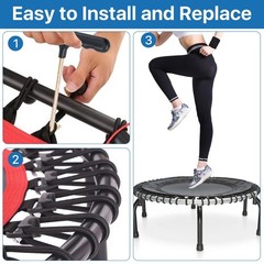 20 PCS Trampoline Replacement Bungee Cords 6.6 Inch Heavy Duty Puller Tool