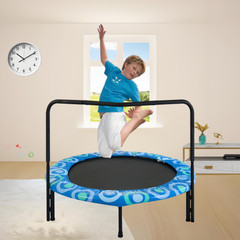 Children’s Trampoline with Handrails for Indoor and Outdoor Fun, Ages 3-7