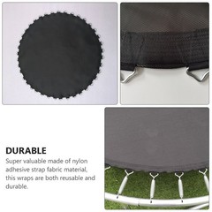 20Pcs Reusable Trampoline Triangle Rings Steel Buckles with Nylon Straps Black