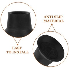 12pcs Trampoline Leg Cap Tips – 1″ Inner Dia. Rubber Noise Dampening Feet