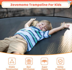 8FT 10FT 12FT 14FT 16FT Trampoline Outdoor, Trampolines for Kids & Adults, Pumpk