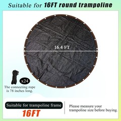 Trampoline Shade Cover 16FT Round Heavy Duty Trampoline Cover for Sun Protection