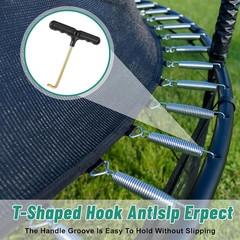 2PCS Vertical Pull Trampoline Spring Pull Tool, T-Hook Trampoline Parts Shoe