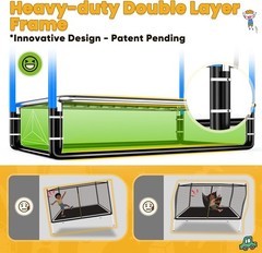 Rectangle Kids Trampoline 6FT with Basketball Hoop, and Safety Net