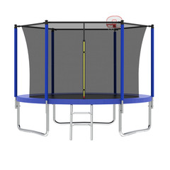 10ft Trampoline with Ladder Adults Kids Outdoor ASTM Approved Safety Trampolines