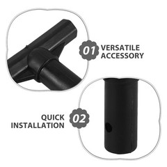 8Pcs Reusable Trampoline Pole Caps T Shaped Connectors Black PP Durable