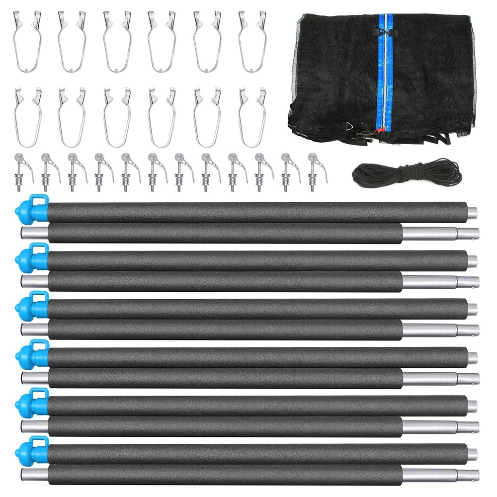 14ft Trampoline Enclosure Net with 6 Poles