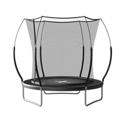 6ft Springfree No Gap Trampoline, Black, Bungee Cords, Safety Net