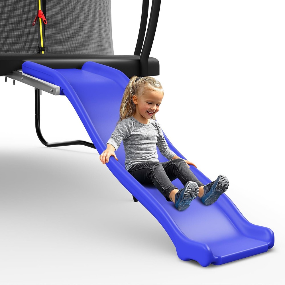 Lyromix Universal Plastic Trampoline Slide for 8-16FT Heavy Duty Outdoor Slide