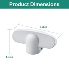 4 Pack H 3892 Operator Tee Handle, 1-1/8 in. x 2-3/8 in.,Window Crank Handle