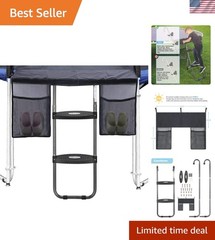 Trampoline Ladder, 2 Steps with Wide Steps, Trampoline Storage Bag, Universal…