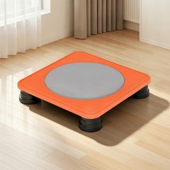 Square Trampoline with Round Mat Low-Height Kids Trampoline Shock-Absorbing