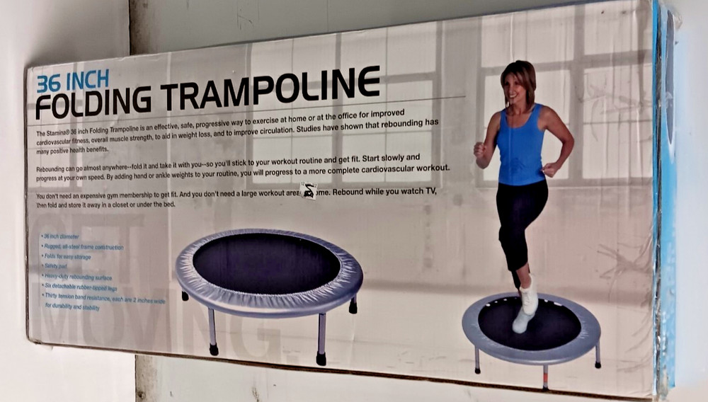 36” Mini folding Trampoline Safety Fitness Exercise 250lbs stamina products