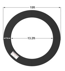 Black Trampoline Safety Pad – 8ft 10ft 12ft 14ft 15ft