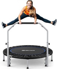 Fitness Rebounder with Adjustable Foam Handle, 330lbs Load