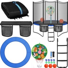 Gemscream Trampoline Accessories Kit, Trampoline Replacement Pad 14ft 6 Poles