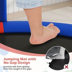 6-in-1 Kids Trampoline Combo 55″ Toddler Play Activity Center w/Hammock Red