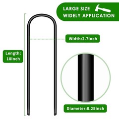 Trampoline Stakes U Shaped Anchors Heavy Duty Metal – Long Trampolines Ground…