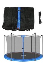 Trampoline Replacement Safety Enclosure Net 15 ft, 6 Straight Poles Round Frame