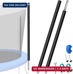1PCS Trampoline Pole Replacement, Trampoline Enclosure Pole Fits 8-16FT Straight