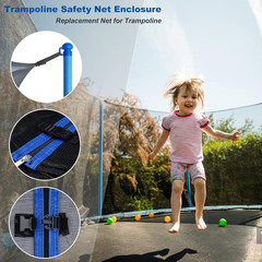 Trampoline Net Replacement for Straight Pole,12Ft 13Ft 14Ft 15Ft round Frame Saf