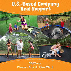 JUMPZYLLA Trampoline Outdoor 8FT 10FT 12FT 14FT 15FT 16FT with Enclosure and Lad