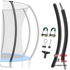 Curved Trampoline Poles Replacement, 1 Lower & 1 Upper Safety Trampoline Pole