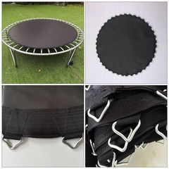 20Pcs Reusable Trampoline Triangle Rings Steel Buckles with Nylon Straps Black