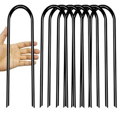10inch Trampoline Stakes Heavy Duty Trampoline Parts Wind Stakes U Type 8pcs Gro