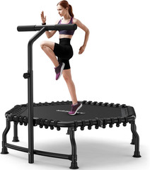 ANCHEER 50″ Rebounder Trampoline for Adults- 2026 Foldable Mini Trampoline with