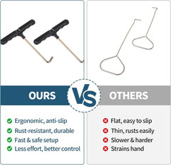 Trampoline Spring Puller Tool, Trampoline Parts T-Hook Puller, Trampoline Access