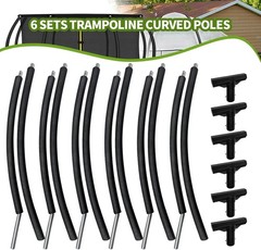 6 Pcs Trampoline Curved Replacement Poles Universal