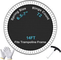 Durable Trampoline Replacement Mat for 12FT-15FT Frames, Water & UV Resistant